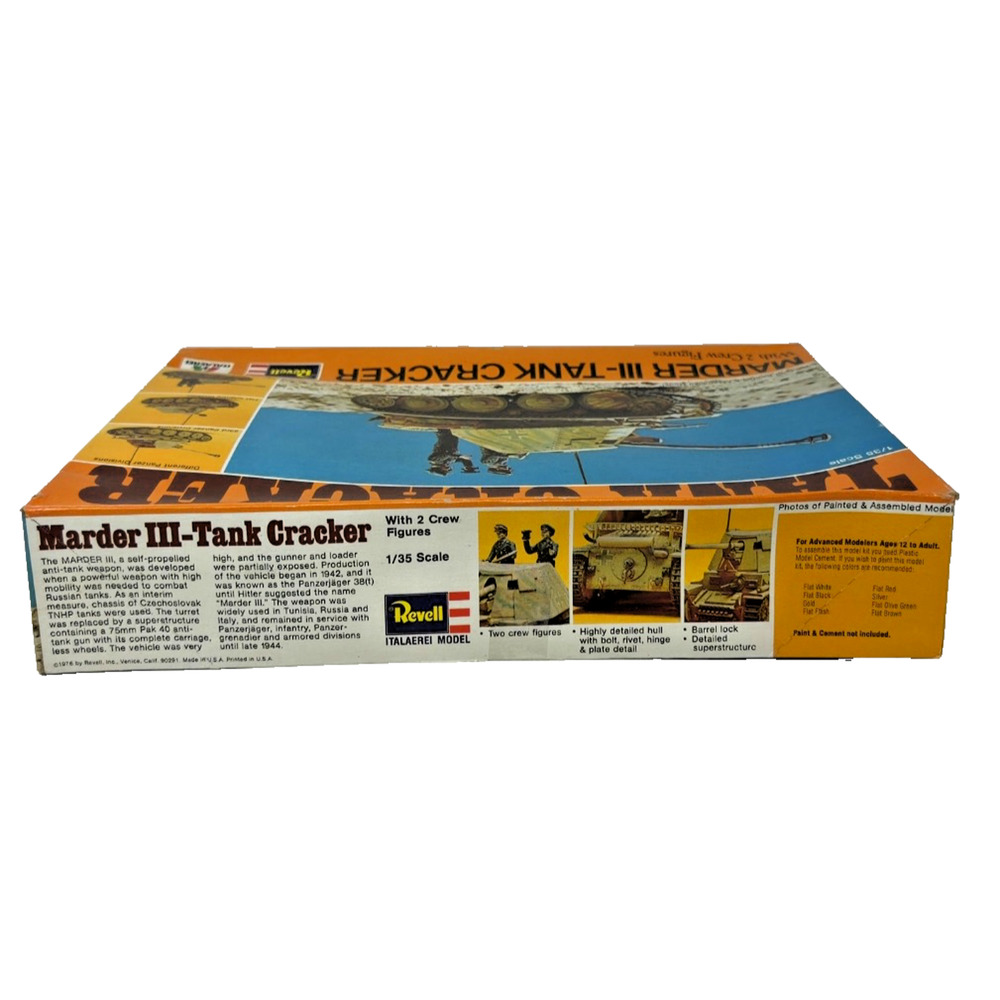 Revell H-2101 Marder III Tank Cracker 1/35 Scale Model Kit 1976 New - Picture 4 of 7